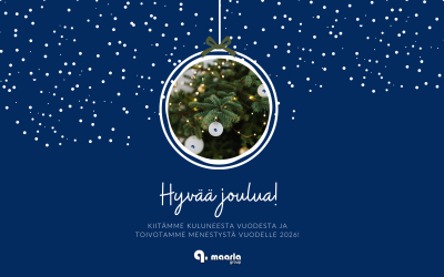 Kiitämme kuluneesta vuodesta ja toivotamme kaikille hyvää joulua!